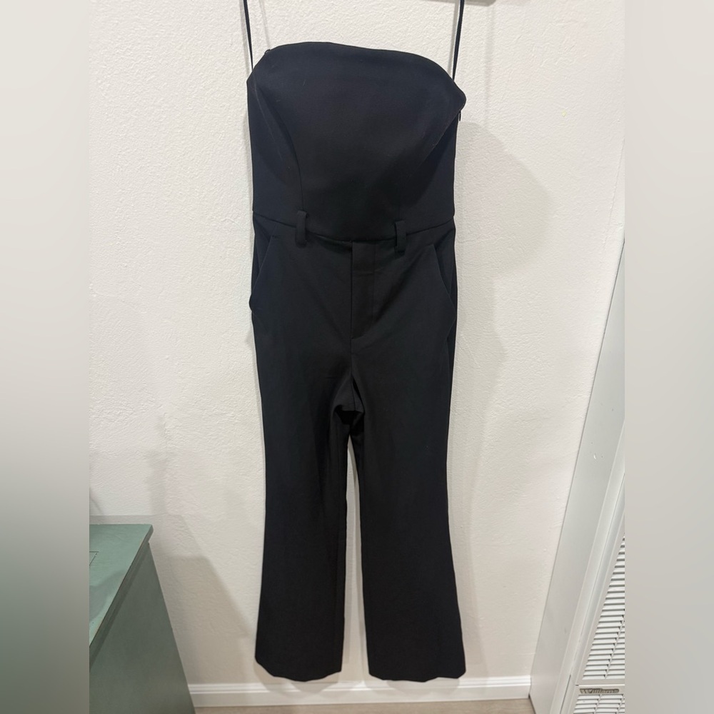 NWT A.L.C. Kate Strapless Belted Jumpsuit Black Size 2 – Missing Belt - Picture 8 of 9